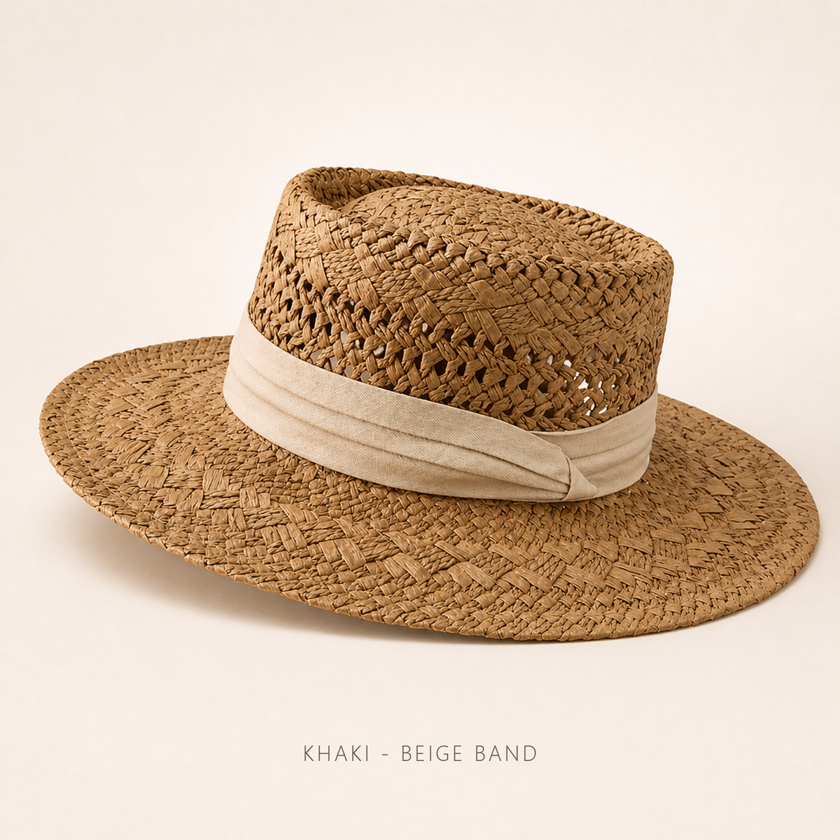 Women’s Wide-Brim Woven Straw Hat & Matching Tote Bag