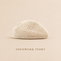 Women's Large-Fit Openwork Crochet Straw Beret – Artist Hat