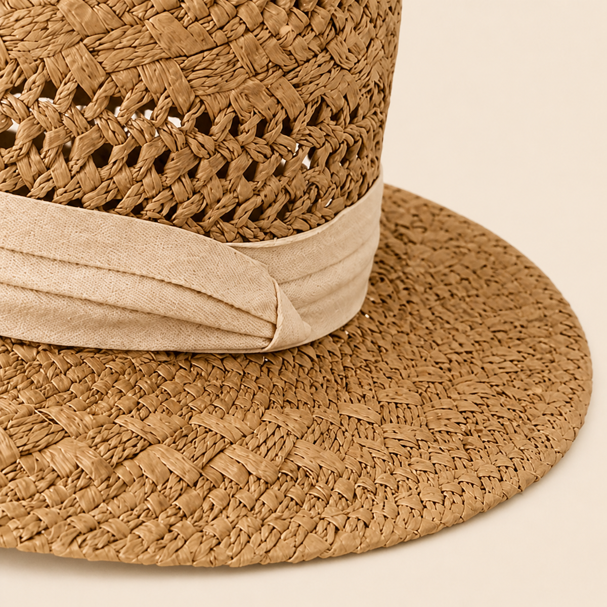 Women’s Wide-Brim Woven Straw Hat & Matching Tote Bag