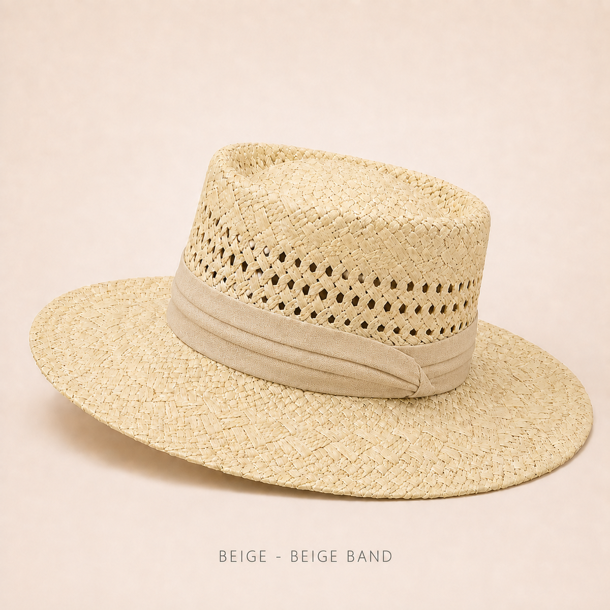 Women’s Wide-Brim Woven Straw Hat & Matching Tote Bag