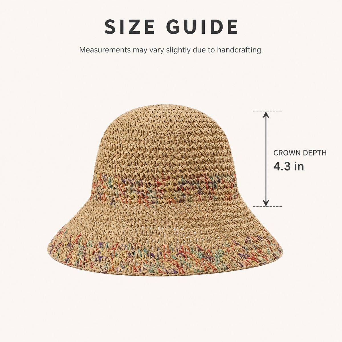Women’s Colorful Open-Weave Wide Brim Straw Sun Hat