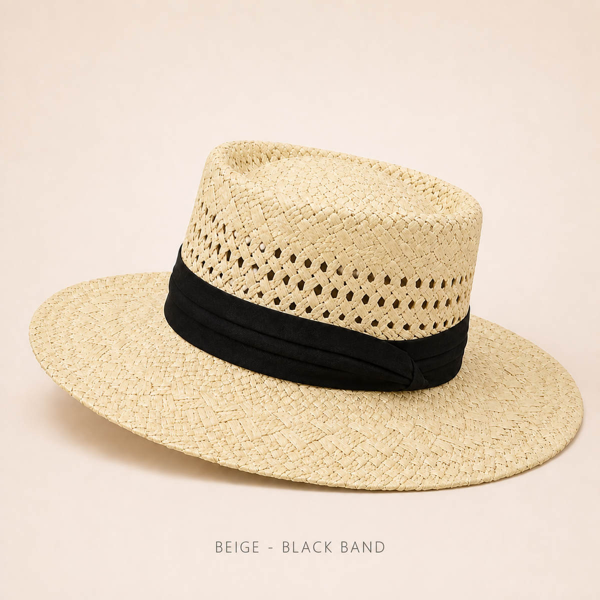 Women’s Wide-Brim Woven Straw Hat & Matching Tote Bag