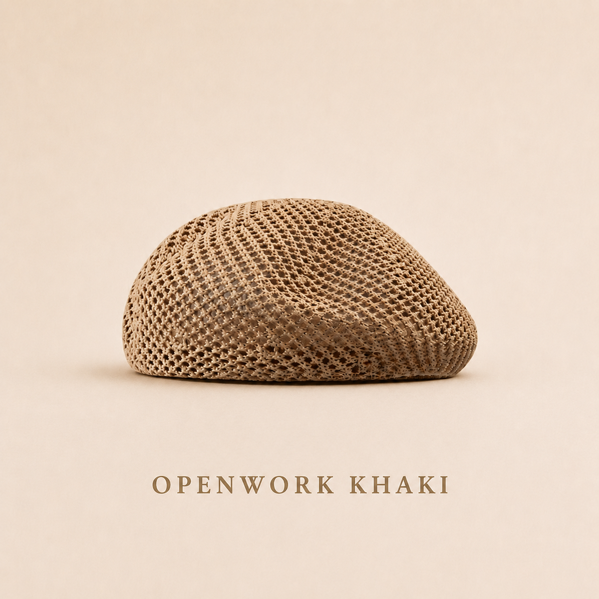 Women's Large-Fit Openwork Crochet Straw Beret – Artist Hat