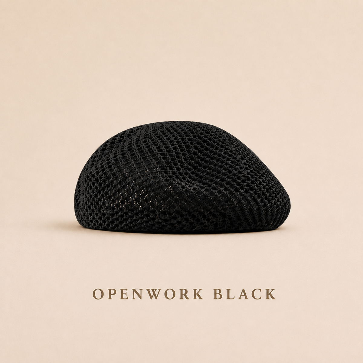 Women's Large-Fit Openwork Crochet Straw Beret – Artist Hat
