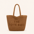 Women’s Large Woven Paper Straw Tote Bag with Zipper
